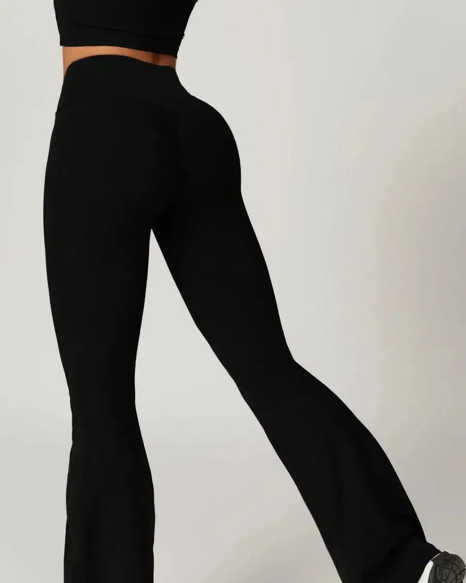 Mila – High-waisted fit – Gym-ready flared leggings-15134058381685-Mirella Fiore