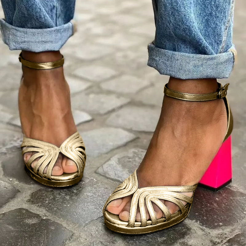 Milviana - Classic sandals with ankle strap and open toes-15530388980085-Mirella Fiore