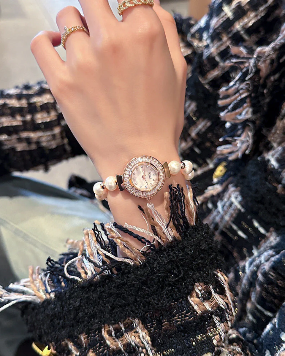 Minette – Pearl-accented bracelet – Vintage watch-15233936982389-Mirella Fiore