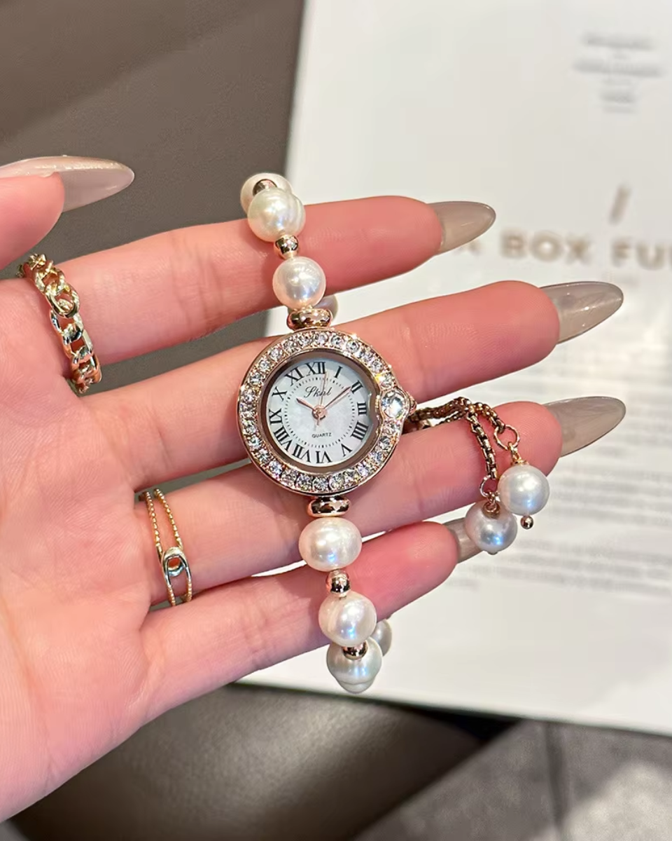 Minette – Pearl-accented bracelet – Vintage watch-15233936982389-Nancy & Mae Savannah