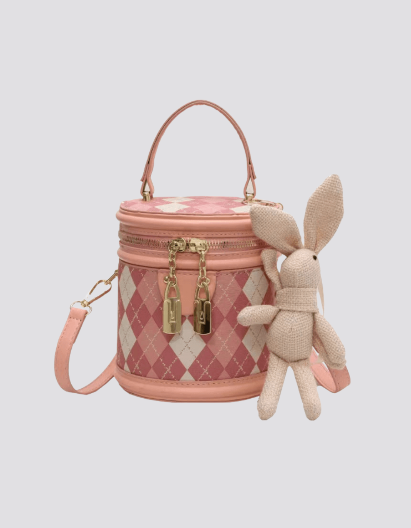 Minivière – Argyle bunny accent – Crossbody handbag-15209173877109-Mirella Fiore
