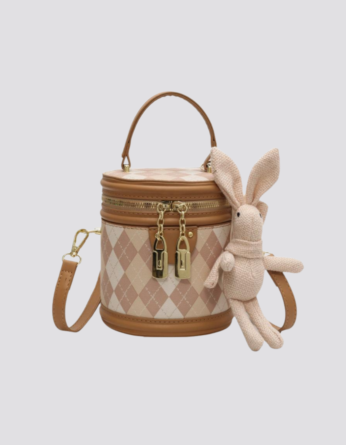 Minivière – Argyle bunny accent – Crossbody handbag-15209173877109-Mirella Fiore