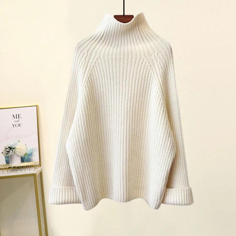 Mira - Elegant Knit Set with Turtleneck Sweater-15553173815669-Mirella Fiore