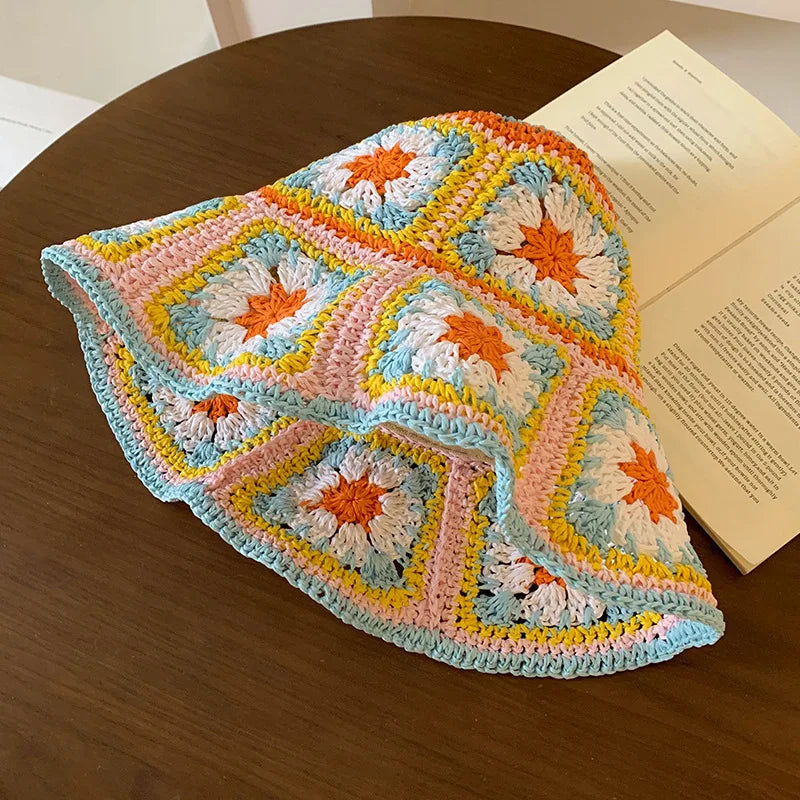 Mirellina – Pastel bloom – Crochet bucket hat-15133816029557-Mirella Fiore