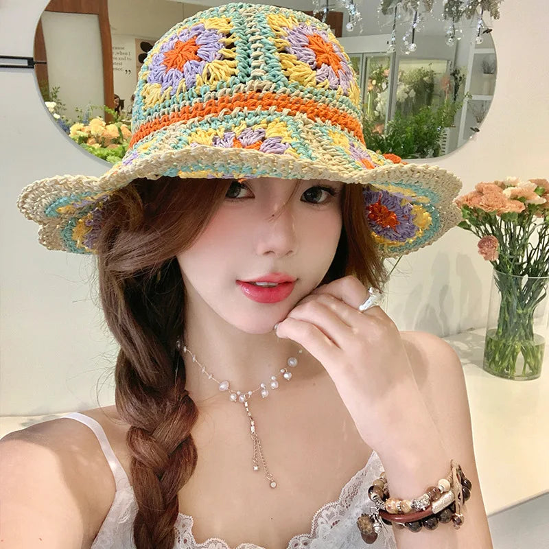 Mirellina – Pastel bloom – Crochet bucket hat-15133816029557-Mirella Fiore
