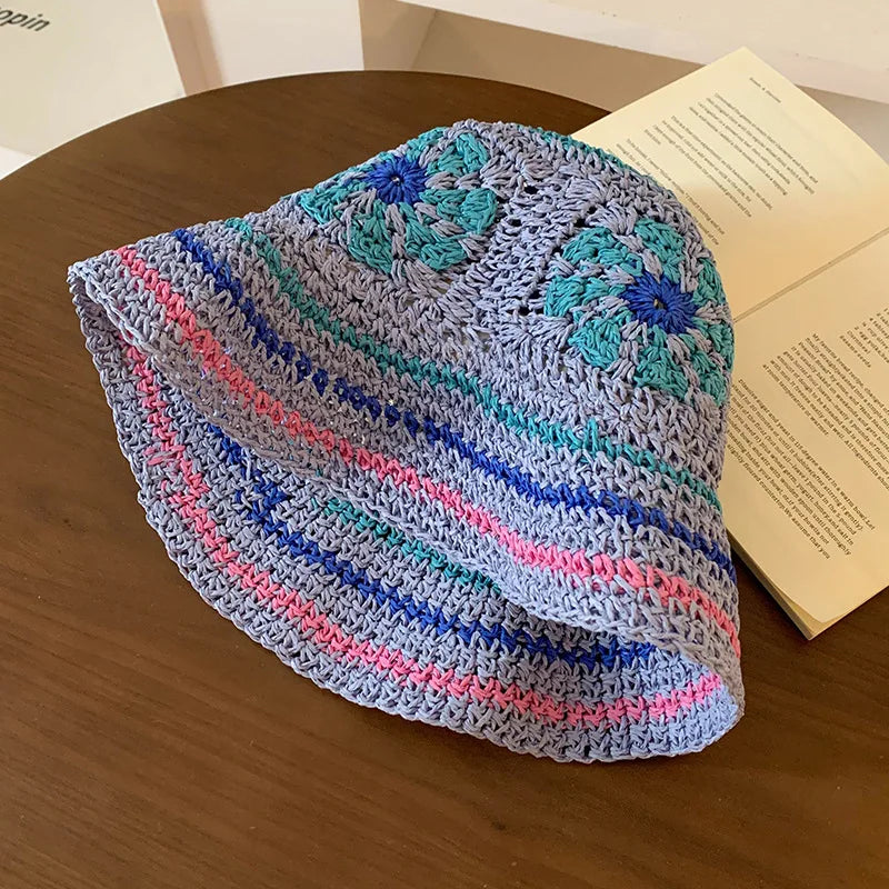 Mirellina – Pastel bloom – Crochet bucket hat-15133816029557-Mirella Fiore