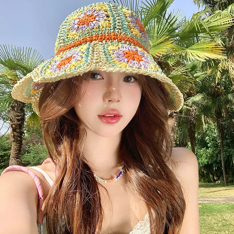 Mirellina – Pastel bloom – Crochet bucket hat-15133816029557-Mirella Fiore