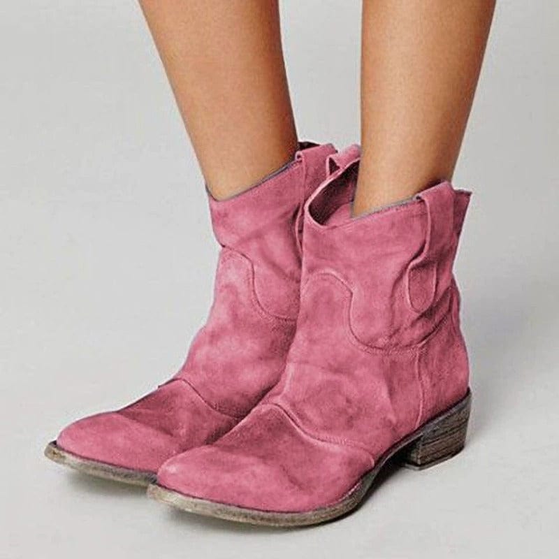 Morwenna - Ridge Suede Western Boots-15544868798837-Mirella Fiore