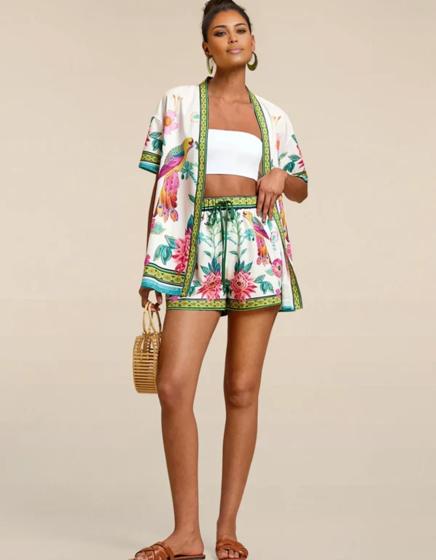 Nadia – Tropical print – Kimono set-15206531334517-Mirella Fiore