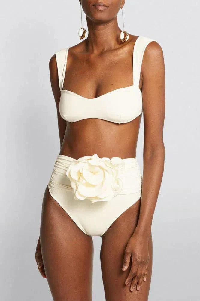 Naiad – Minimalist design – Embellished ruched bikini set-15133922099573-Mirella Fiore