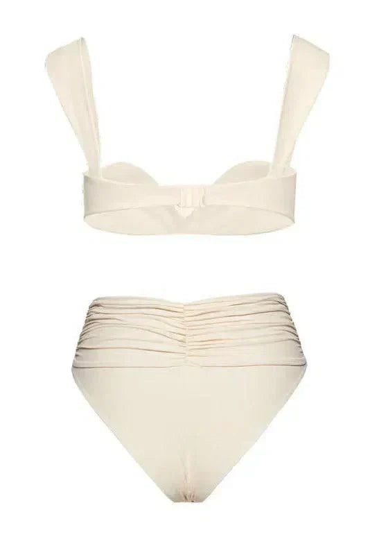 Naiad – Minimalist design – Embellished ruched bikini set-15133922099573-Mirella Fiore