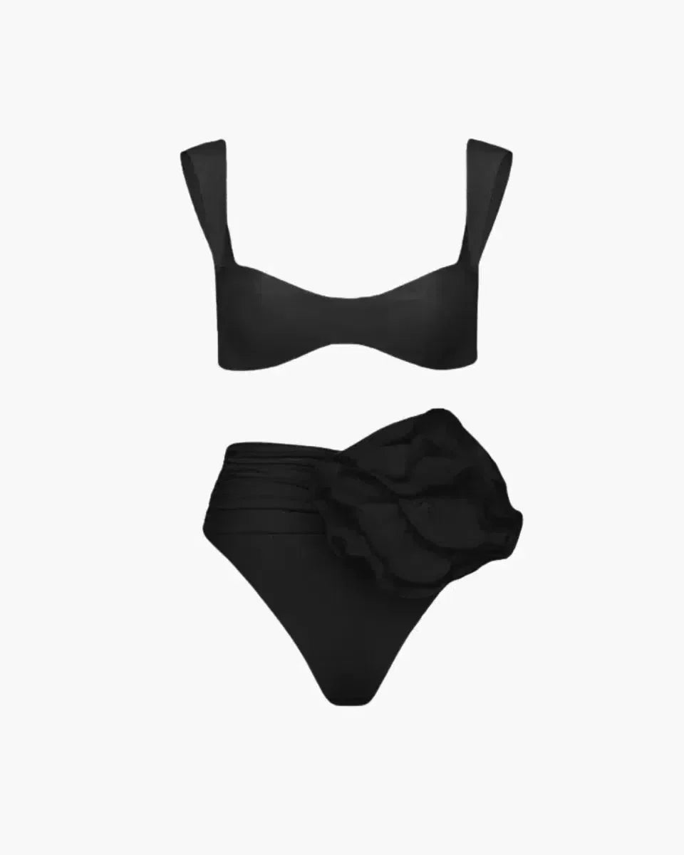 Naiad – Minimalist design – Embellished ruched bikini set-15133922099573-Mirella Fiore