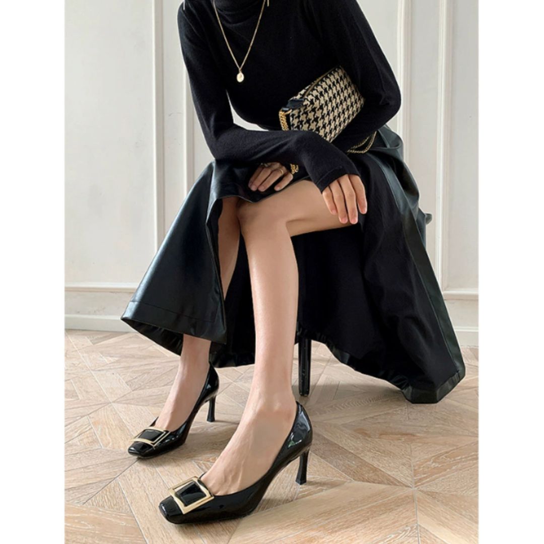 Narella - Elegant mid-heel square toe sandals-15530390225269-Mirella Fiore