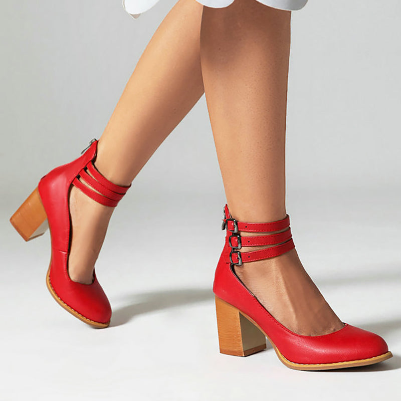 Narella - Elegant mid-heel square toe sandals-15530390258037-Mirella Fiore