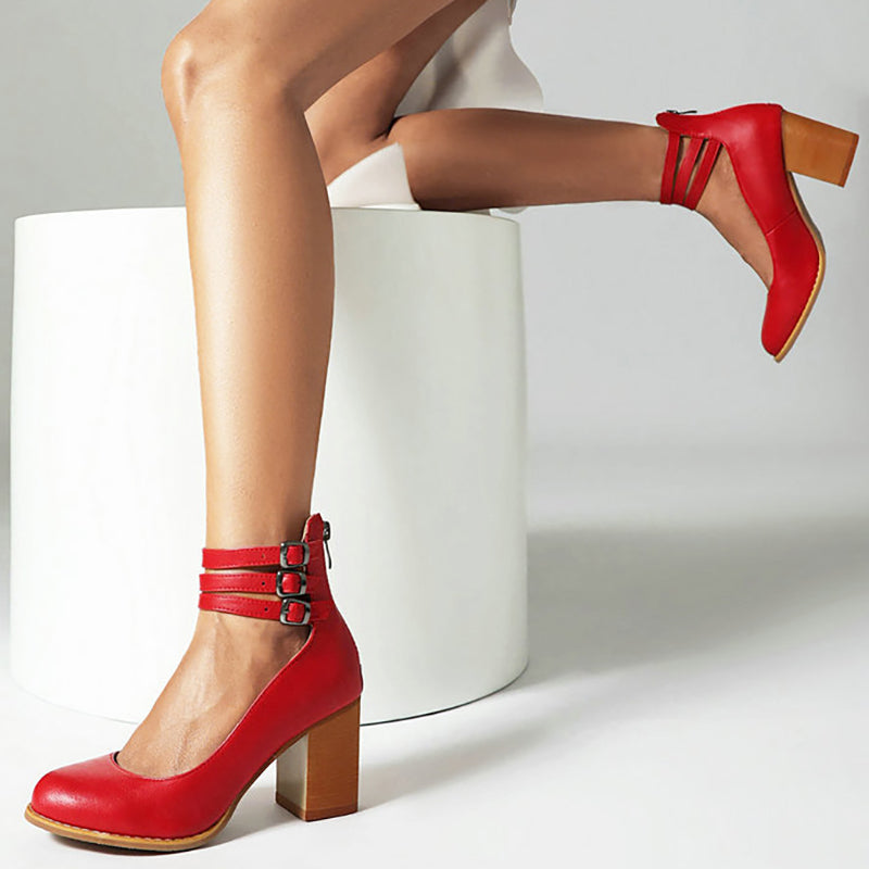 Narella - Elegant mid-heel square toe sandals-15530390258037-Mirella Fiore