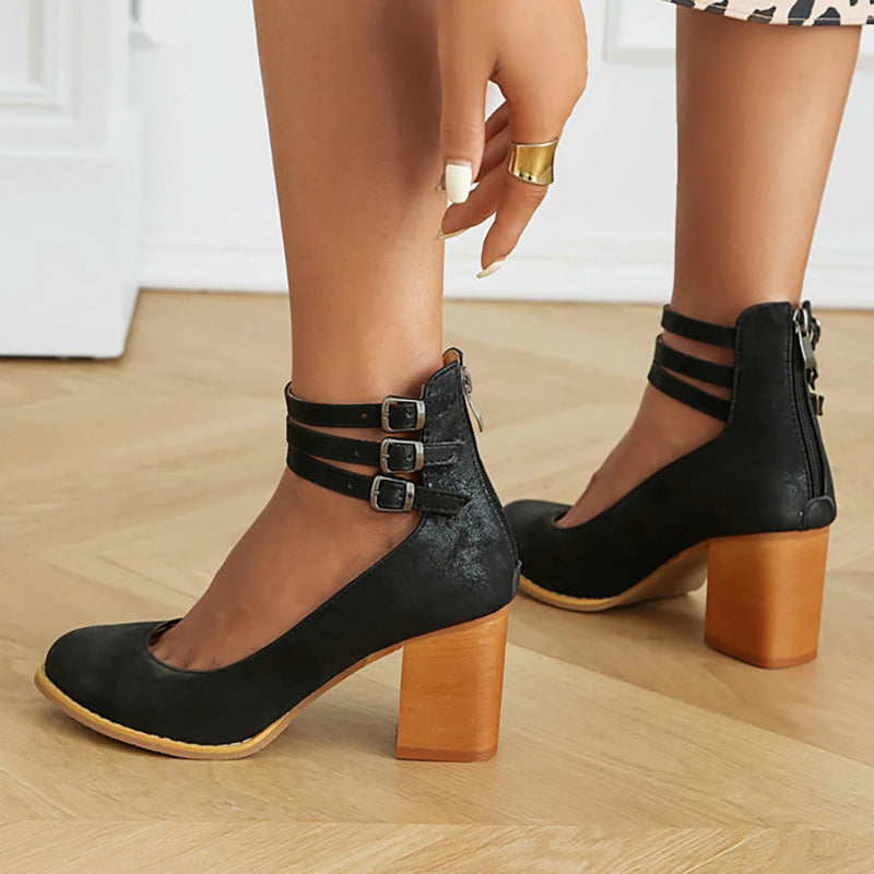 Narella - Elegant mid-heel square toe sandals-15530390258037-Mirella Fiore