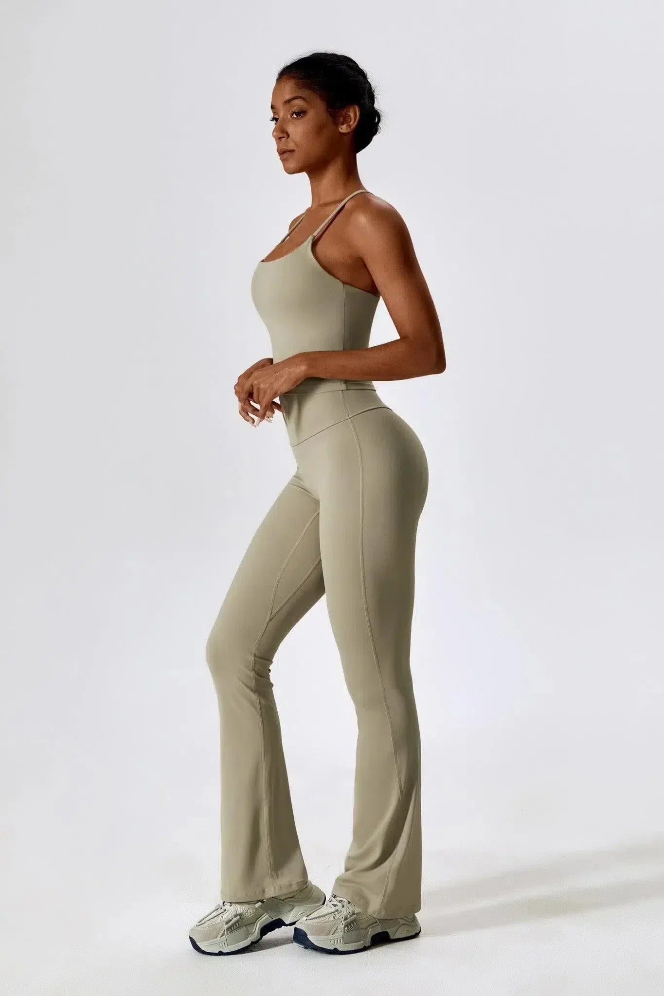 Nicolina – Square neckline – Top & flared leggings set-15133676339573-Mirella Fiore