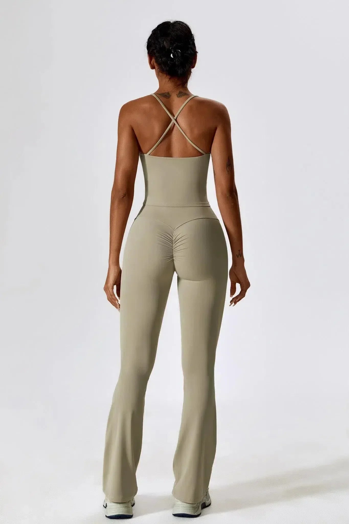 Nicolina – Square neckline – Top & flared leggings set-15133676339573-Mirella Fiore