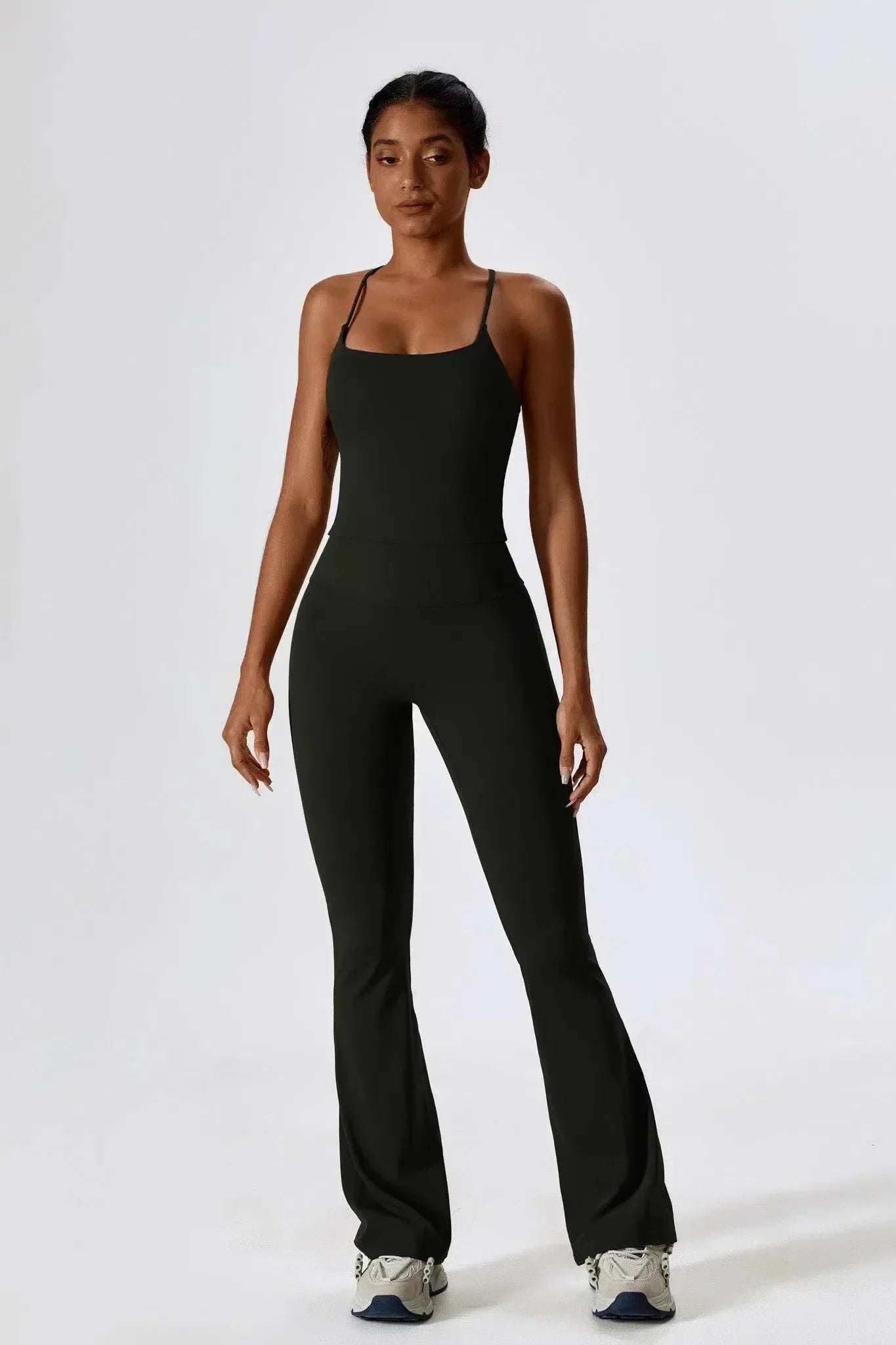 Nicolina – Square neckline – Top & flared leggings set-15133676339573-Mirella Fiore
