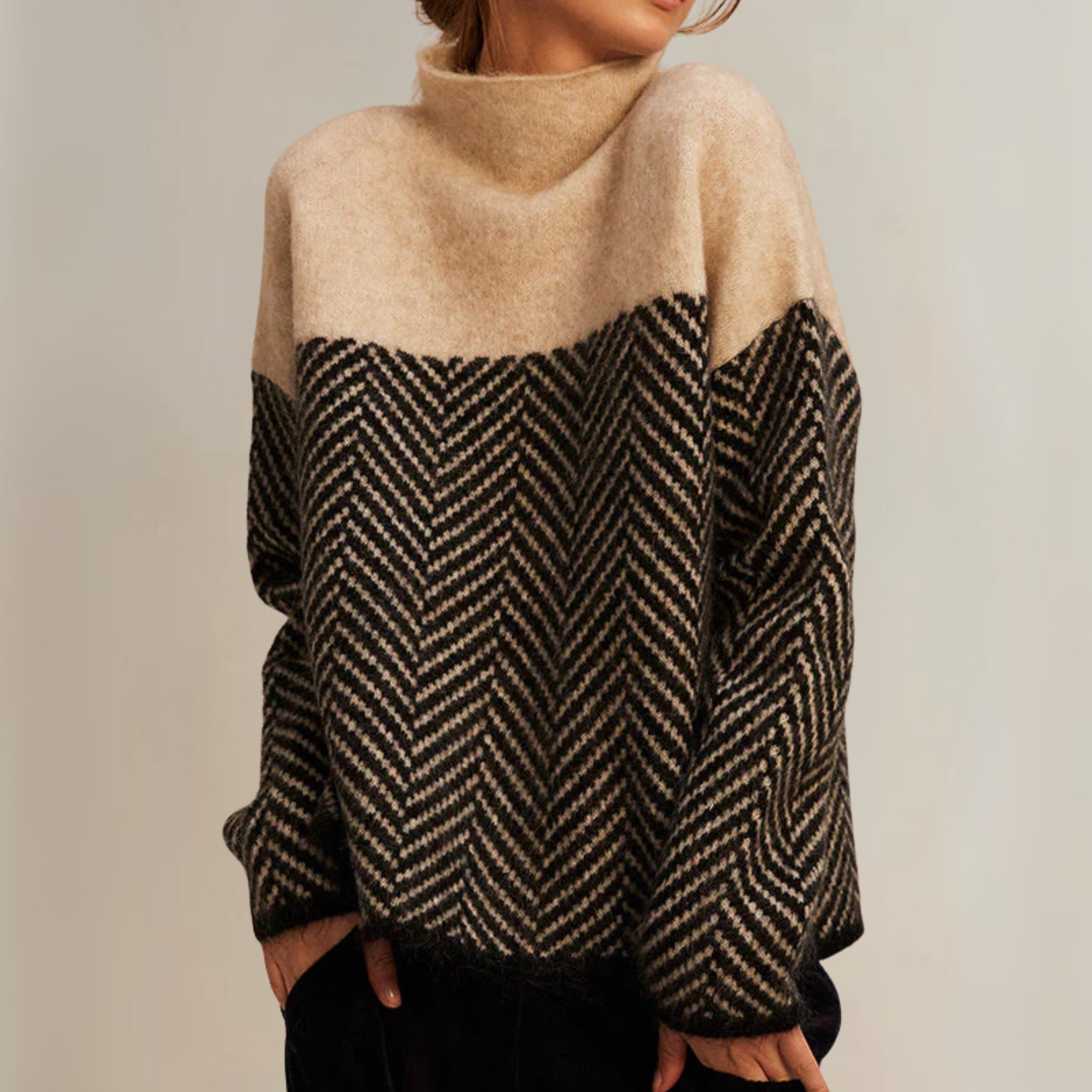 Norah - Cotton Turtleneck Sweater-15547990081909-Mirella Fiore