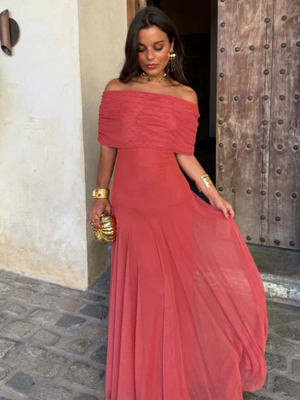 Noveria – Sculpted drape – One-shoulder maxi dress-15352782061941-Mirella Fiore