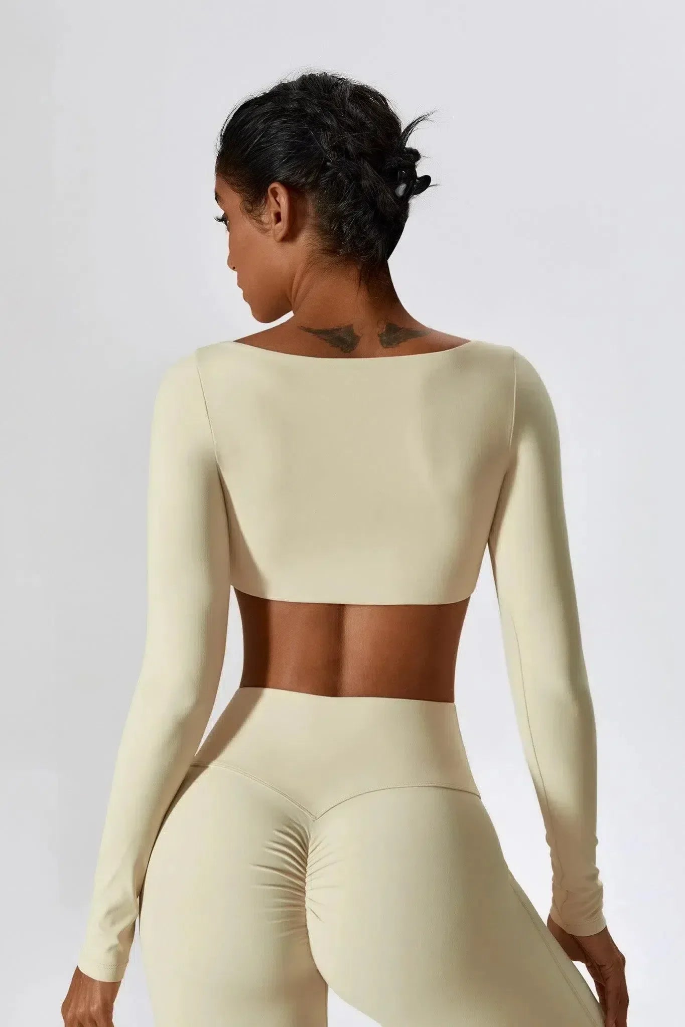 Oceane – Square neckline – Crop top & leggings set-15133675716981-Mirella Fiore