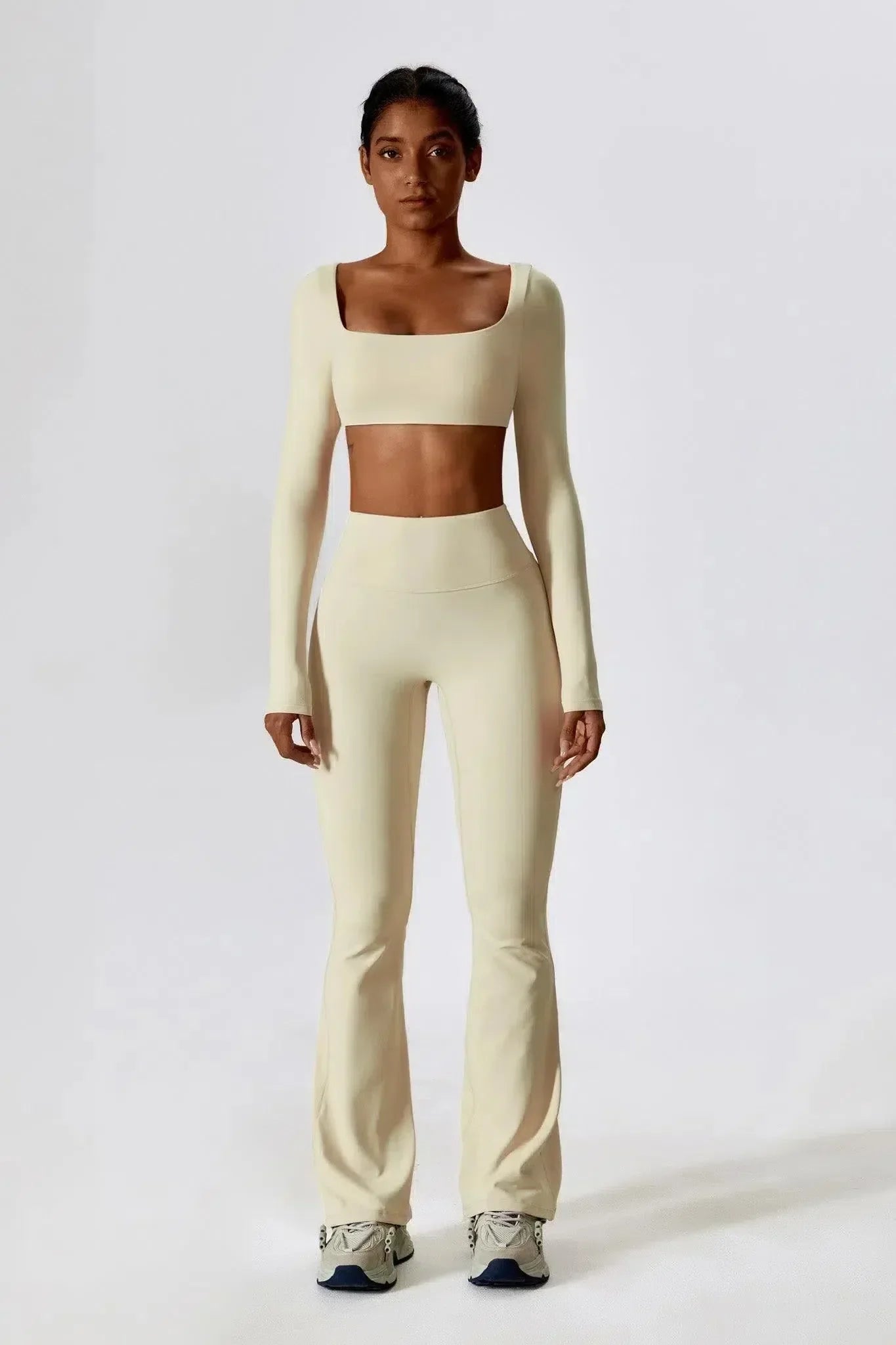 Oceane – Square neckline – Crop top & leggings set-15133675716981-Mirella Fiore