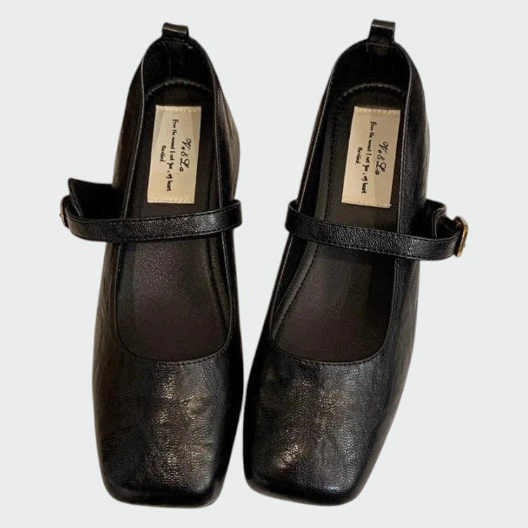 Odette – Square Tip High Heeled Mary Jane Shoes-15519661949301-Mirella Fiore