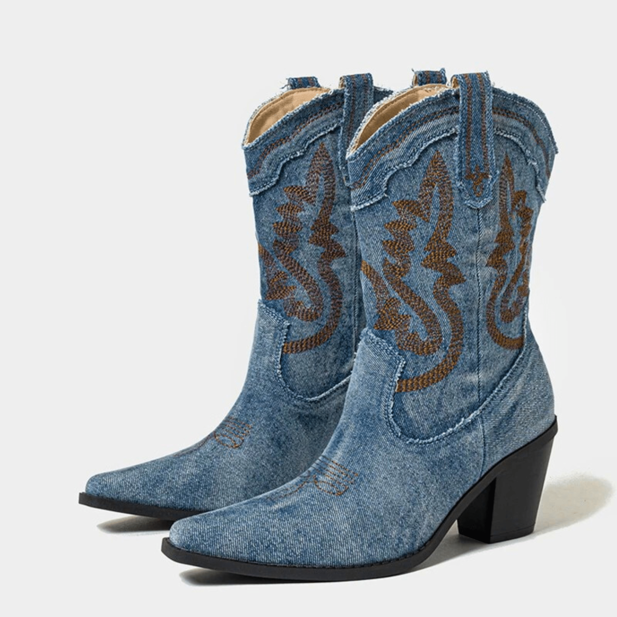 Orlaith - Denim Ankle Boots-15544869224821-Mirella Fiore