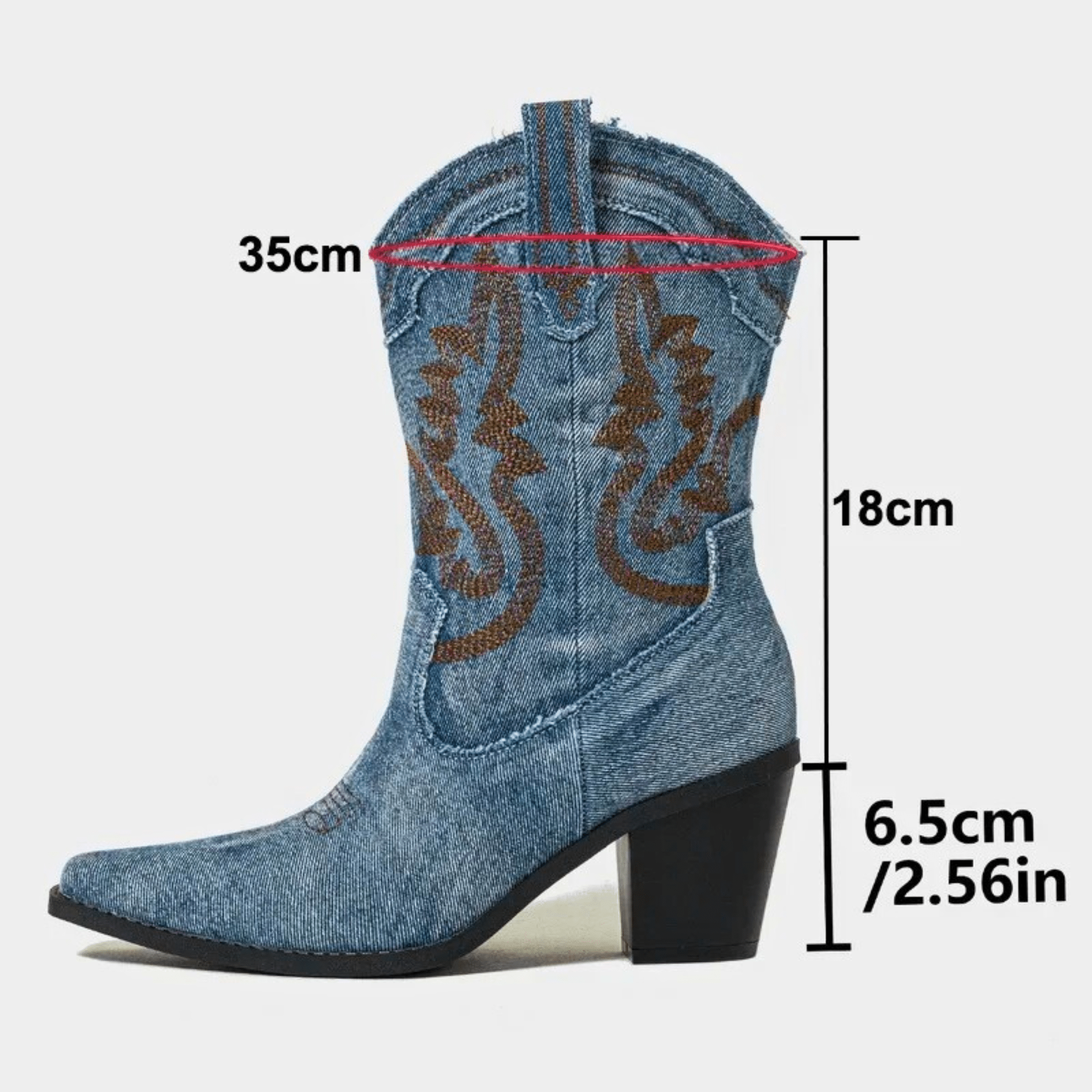 Orlaith - Denim Ankle Boots-15544869224821-Mirella Fiore