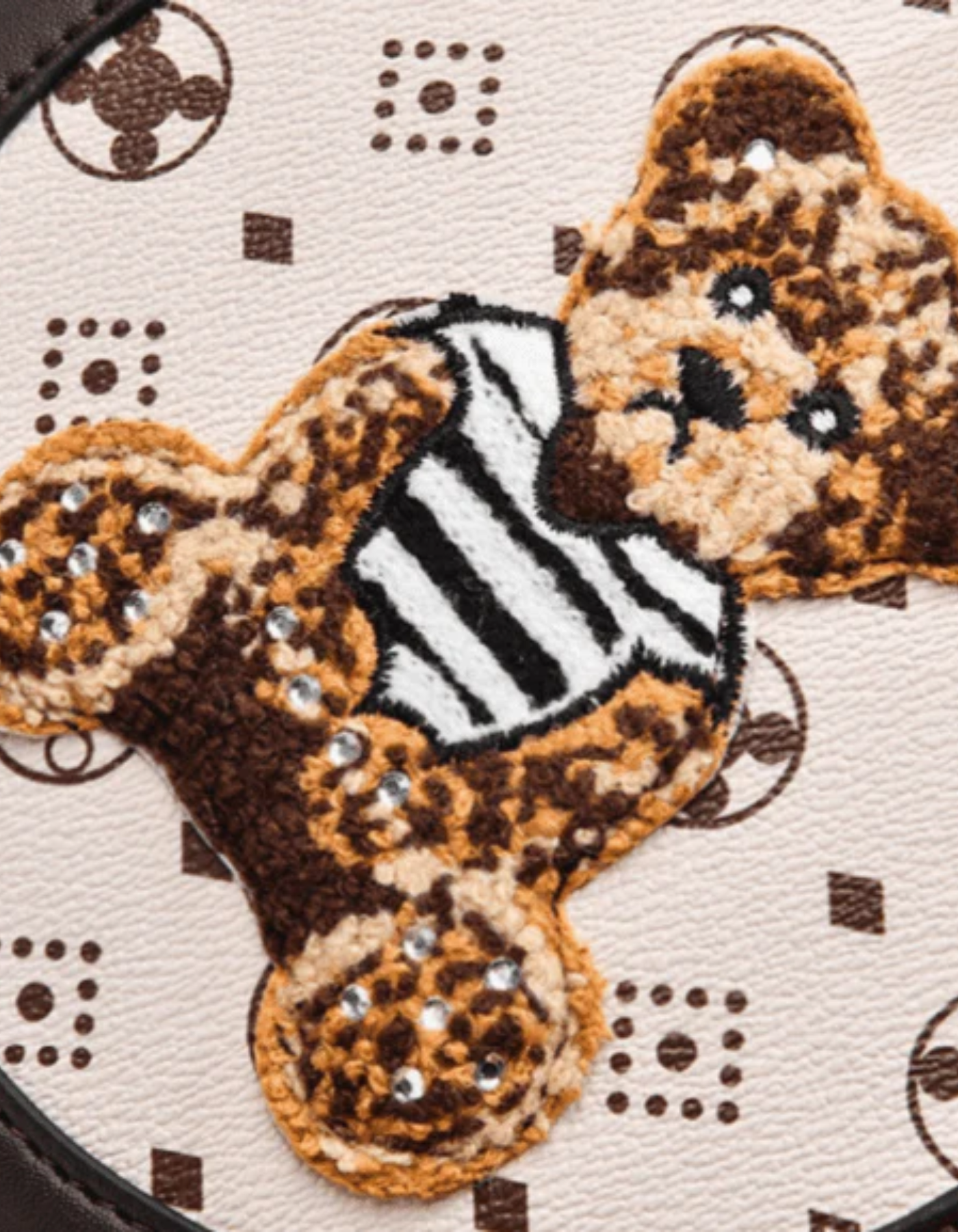 Orsina – Embroidered teddy charm – Crossbody handbag-15209173975413-Mirella Fiore