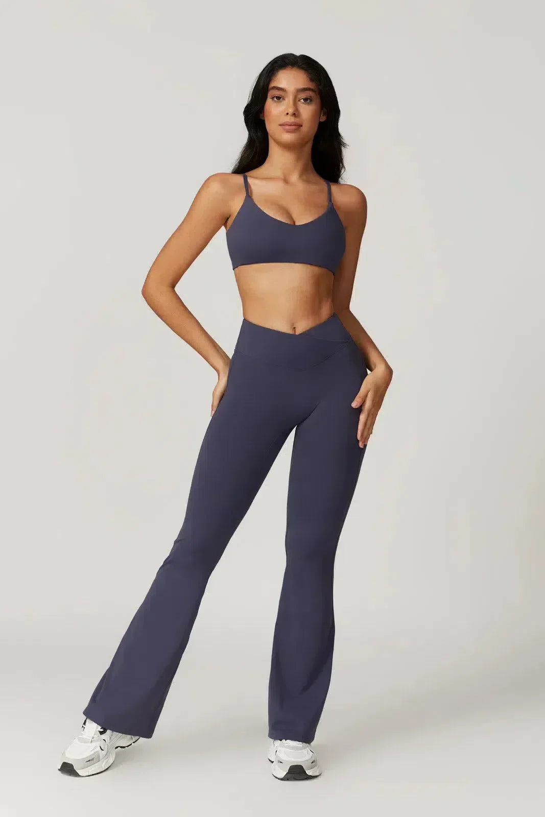 Palmira – U-neckline – Sports bra & flared leggings set-15133671457141-Mirella Fiore