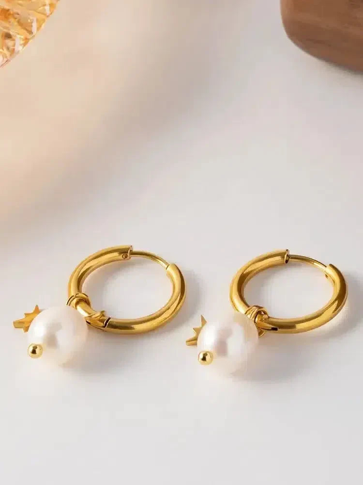 Palmyra – Freshwater pearls – Star earrings-15227778498933-Mirella Fiore