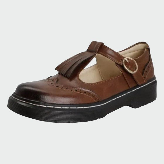 Paloma - Elegante T-Bar Leather Shoes-15519661130101-Mirella Fiore