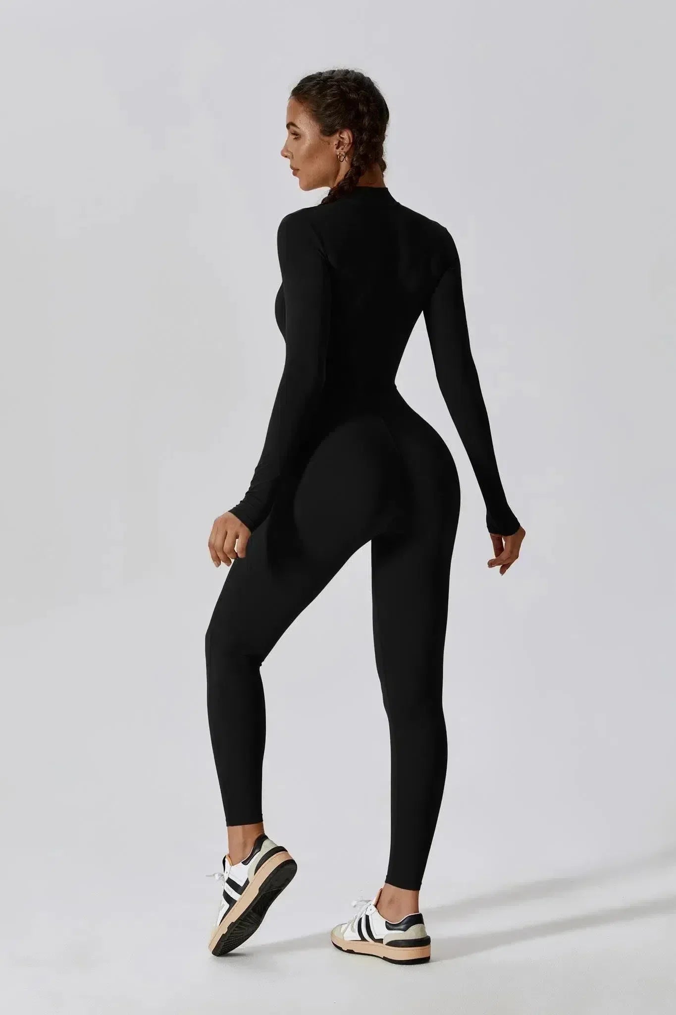 Paola – High-neck zip – Long-sleeve jumpsuit-15134026400117-Mirella Fiore