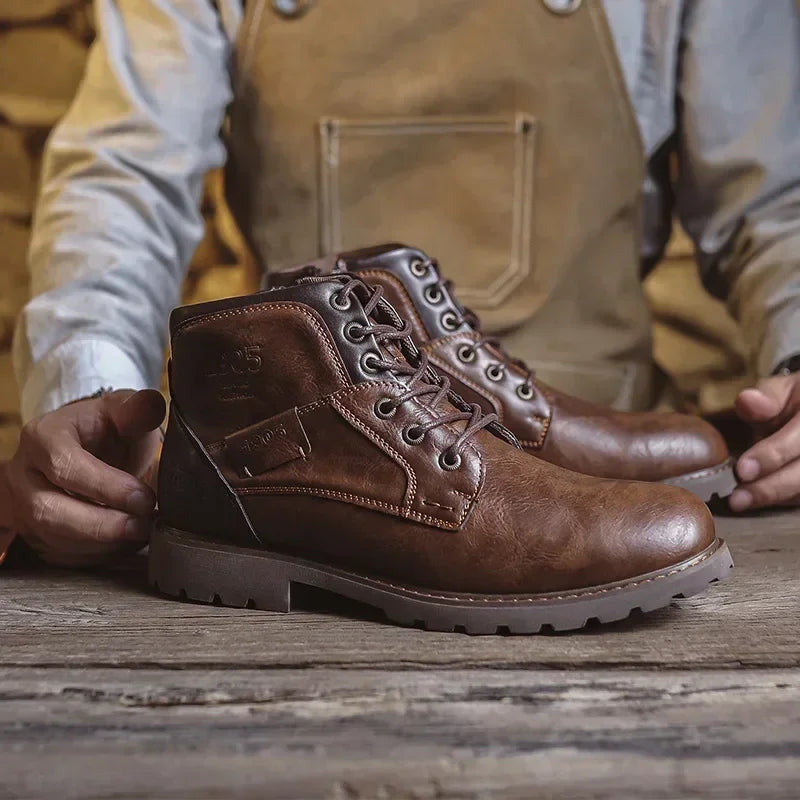 Parker - Leather Boots for Men in British Style-15550769267061-Mirella Fiore
