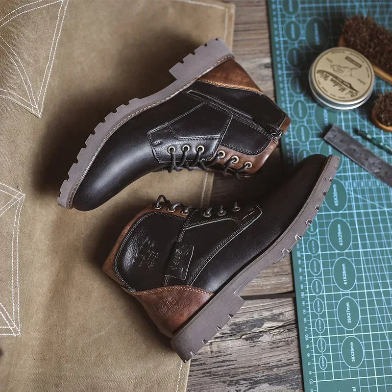 Parker - Leather Boots for Men in British Style-15550769267061-Mirella Fiore