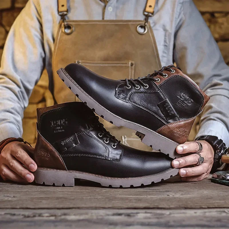 Parker - Leather Boots for Men in British Style-15550769267061-Mirella Fiore