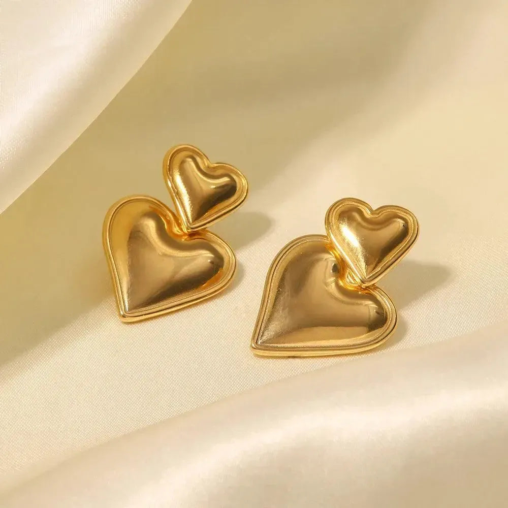 Passione – Double-heart design – Earrings-15227778662773-Mirella Fiore