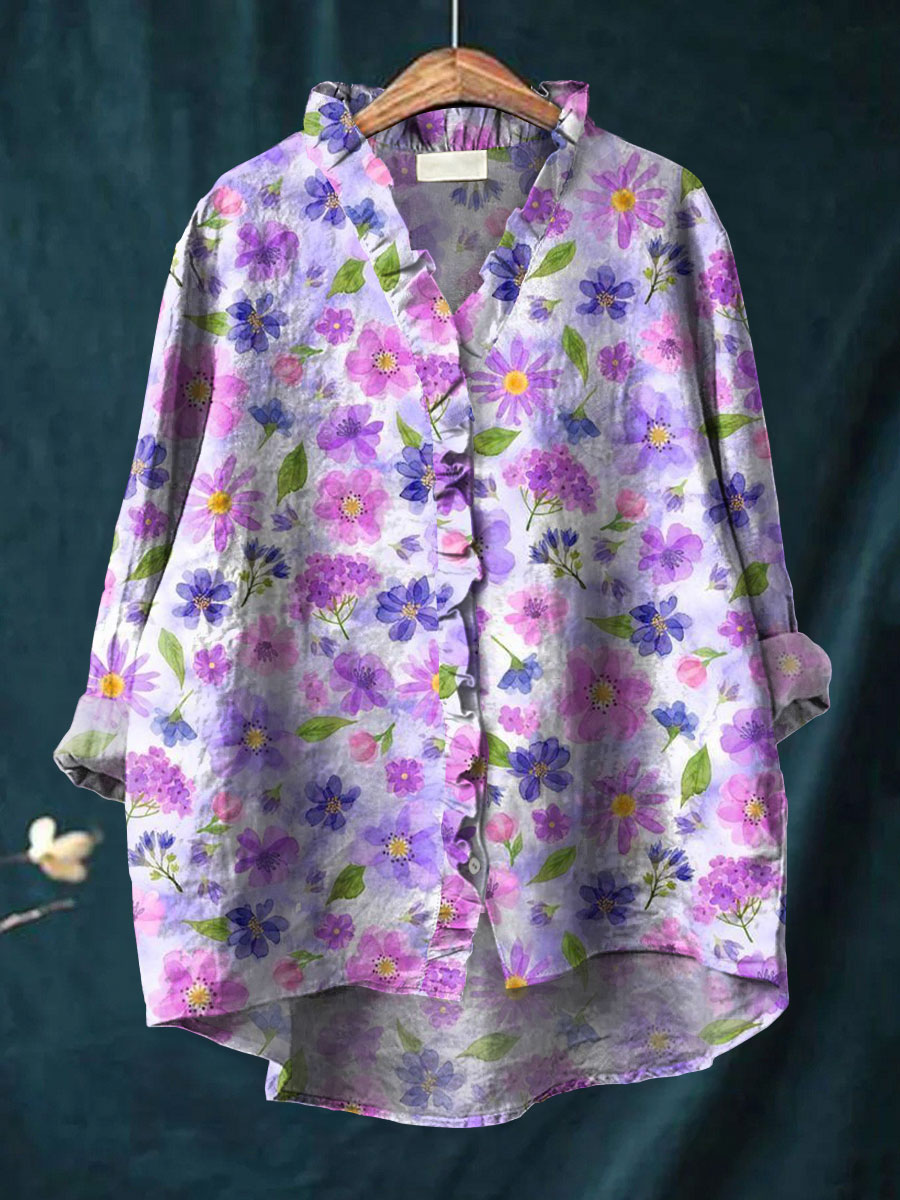 Penelope - Elegant Bloom Blouse-15542206267765-Mirella Fiore