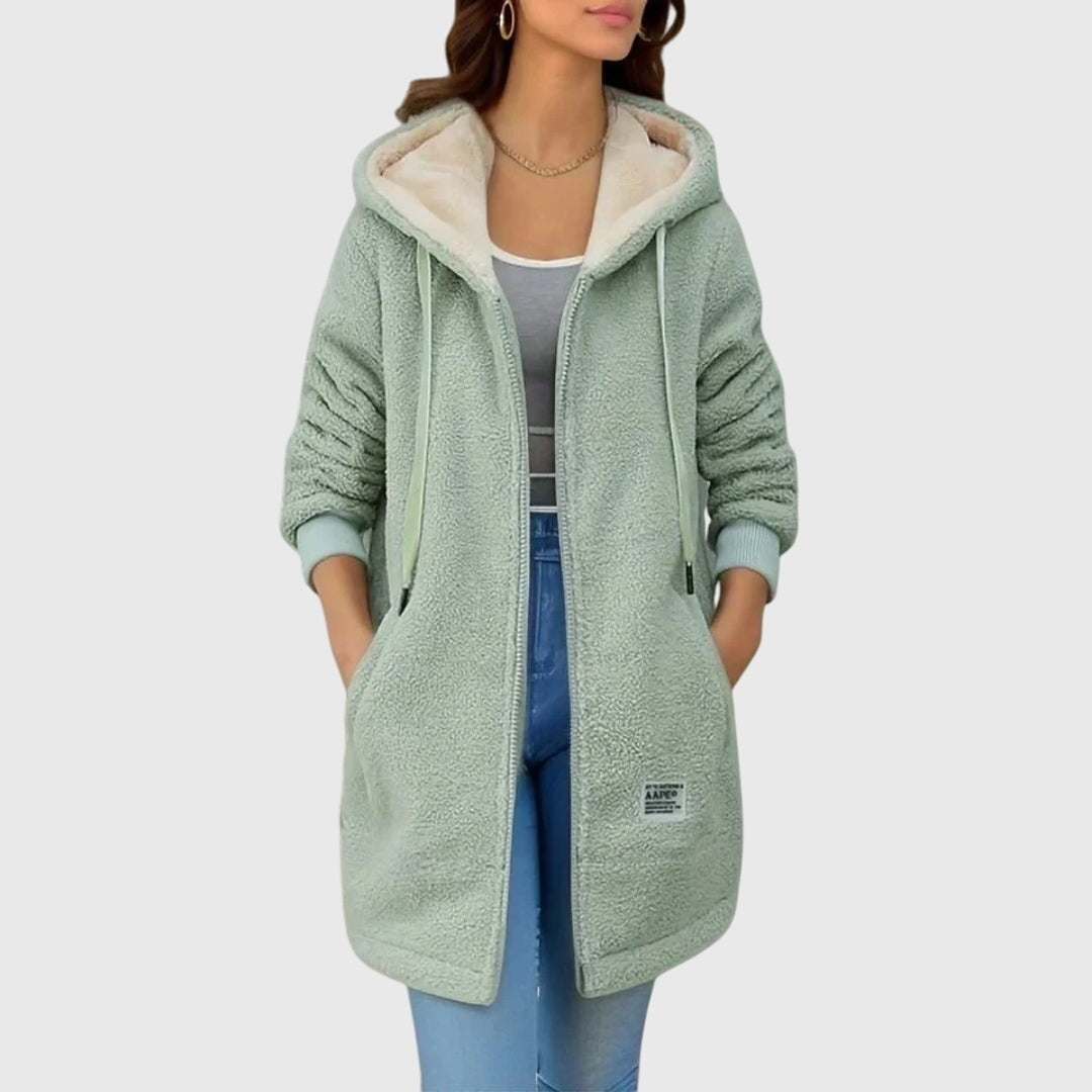 Presley - Hooded Fleece Jacket-15544937513333-Mirella Fiore