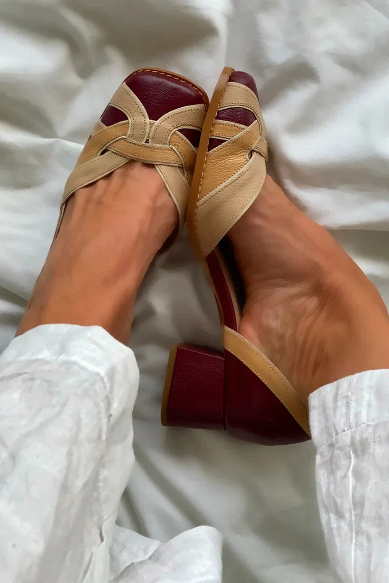 RHEA - TRI-COLOR SLIP-ON FLATS-15553872101749-Nancy & Mae Savannah
