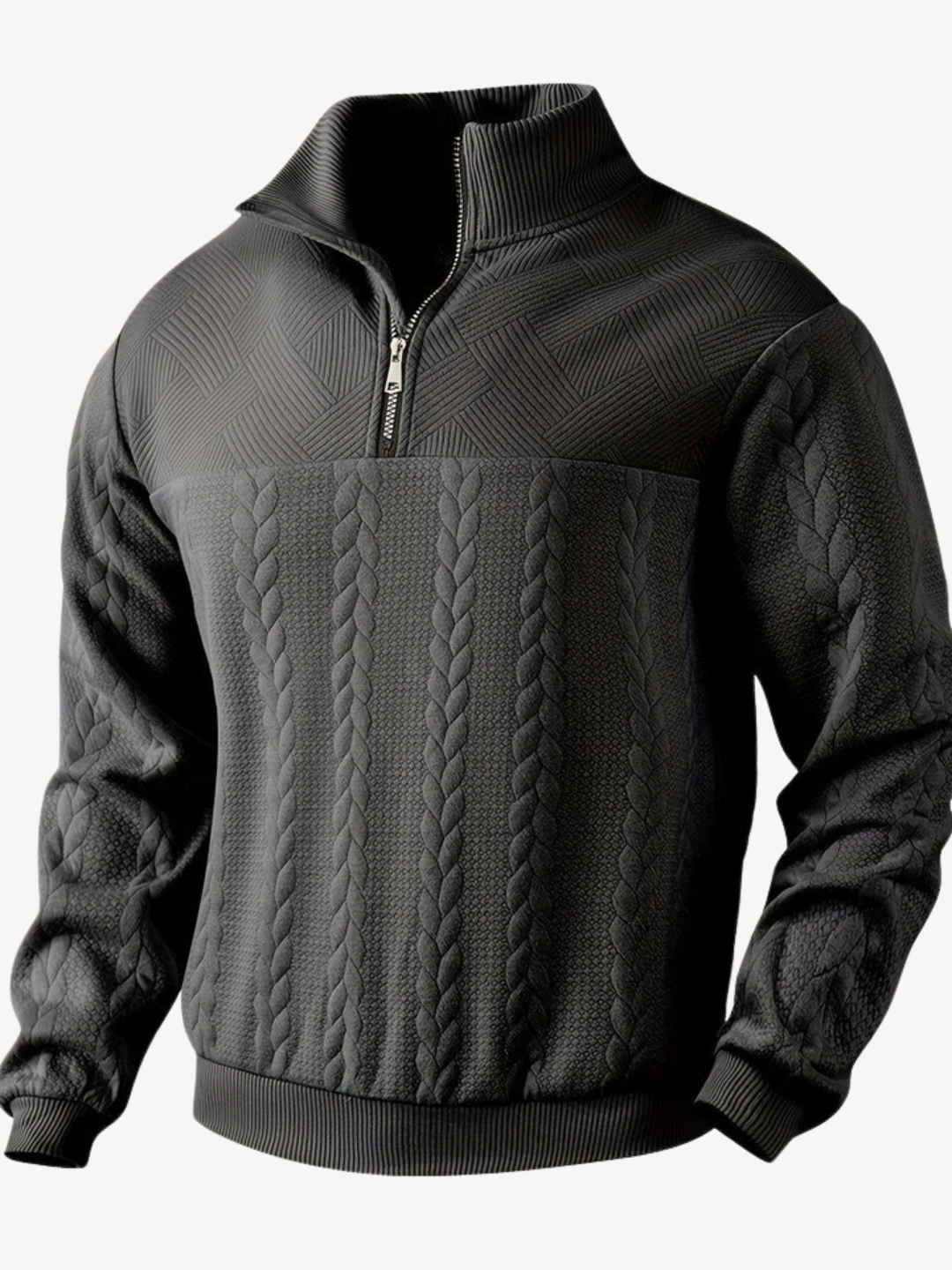 Rafael - Cable Knit Zip Up-15553987248501-Nancy & Mae Savannah