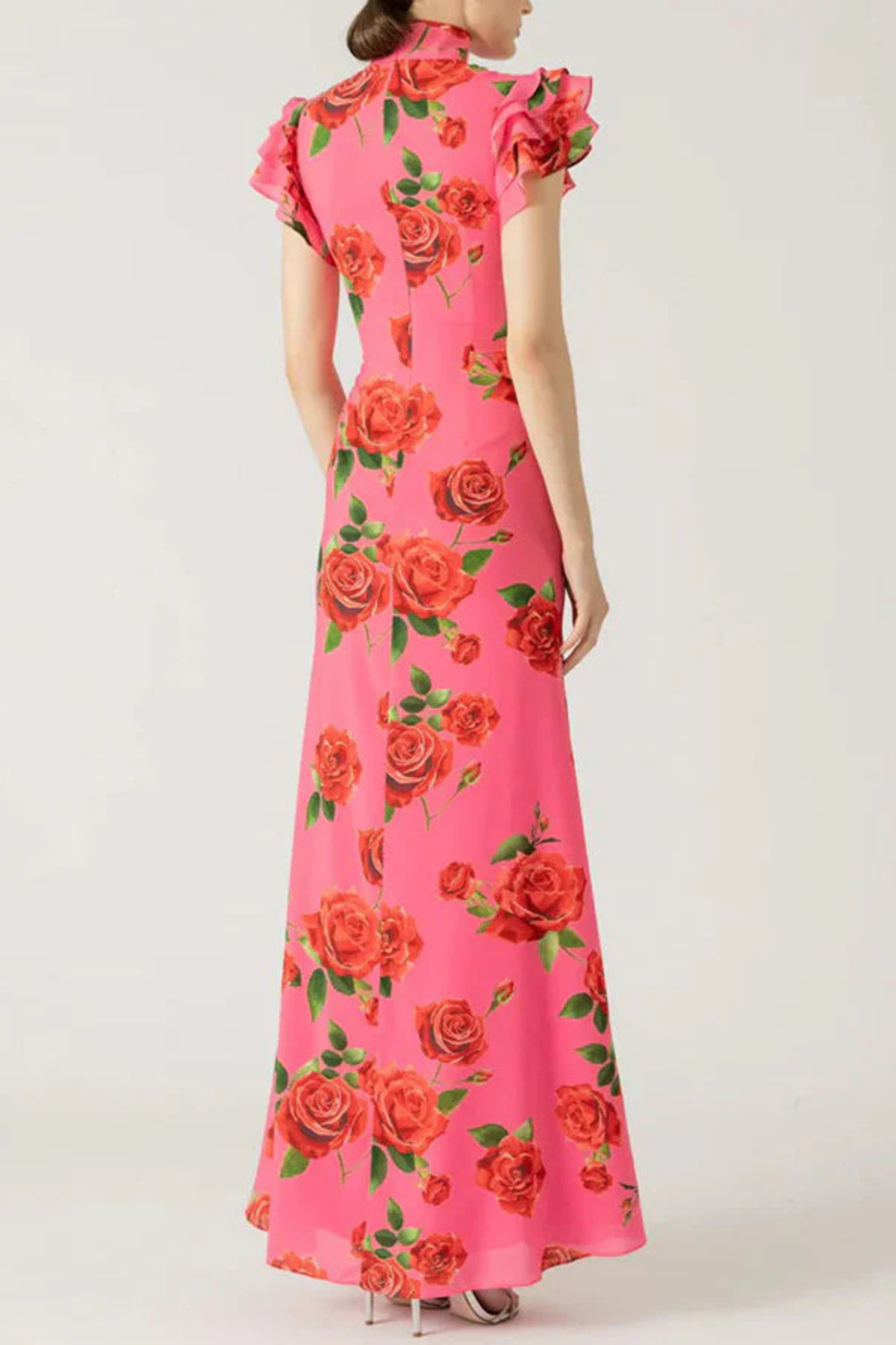 Ravennora – Floral ruffle – High-neck maxi dress-15260972024181-Mirella Fiore