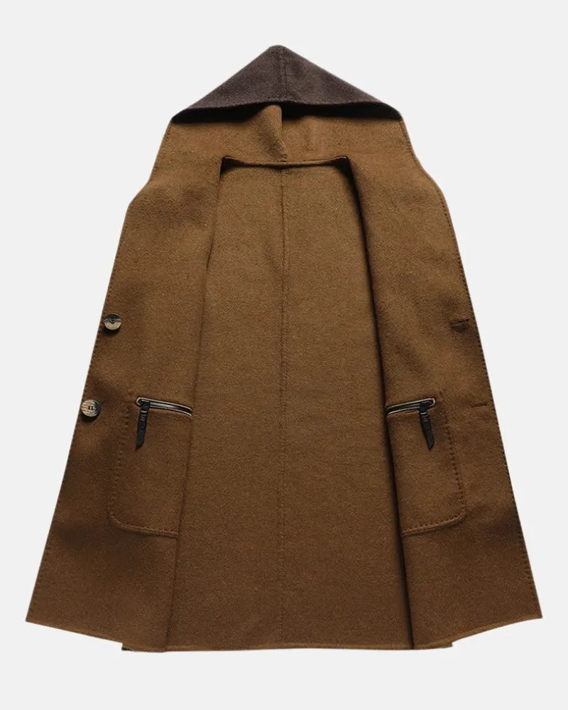 Regent Hooded Wool Overcoat-15553365213557-Mirella Fiore