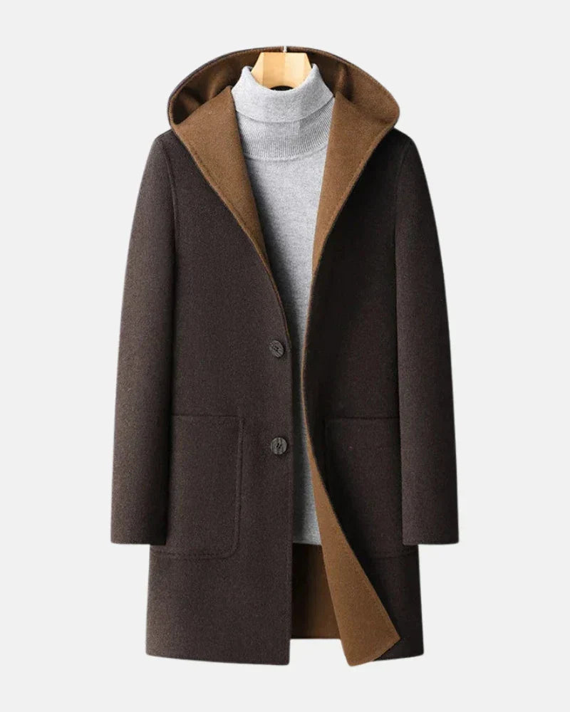 Regent Hooded Wool Overcoat-15553365213557-Mirella Fiore