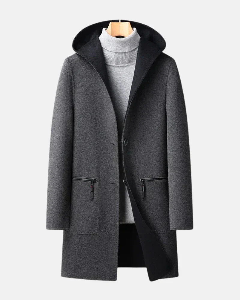 Regent Hooded Wool Overcoat-15553365213557-Mirella Fiore