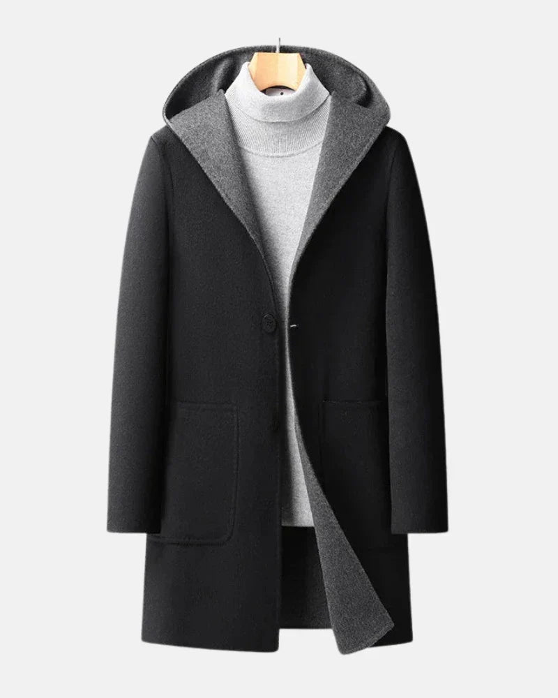 Regent Hooded Wool Overcoat-15553365213557-Mirella Fiore