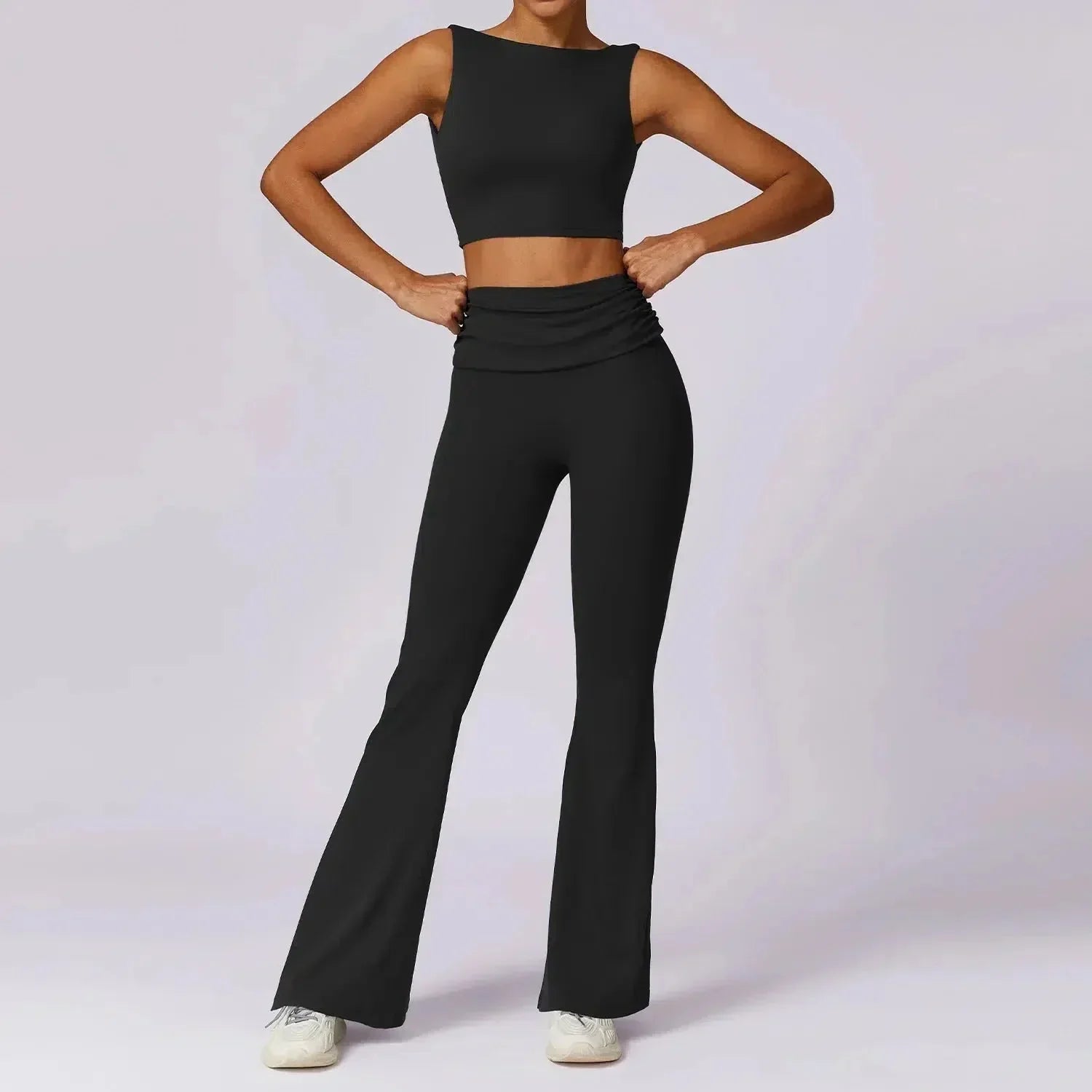 Renata – Padded tank top – Flared gym set-15133747118453-Mirella Fiore