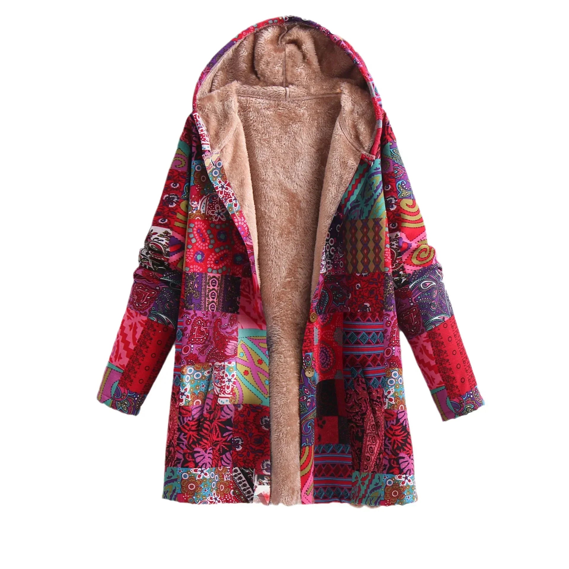 Rhea - Fleece-Lined Hooded Jacket-15544937120117-Mirella Fiore